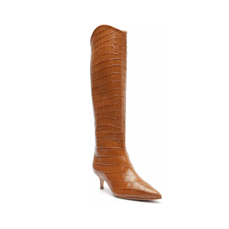 Maryana Lo Crocodile-Embossed Leather Boot Boots FALL 23    - Schutz Shoes