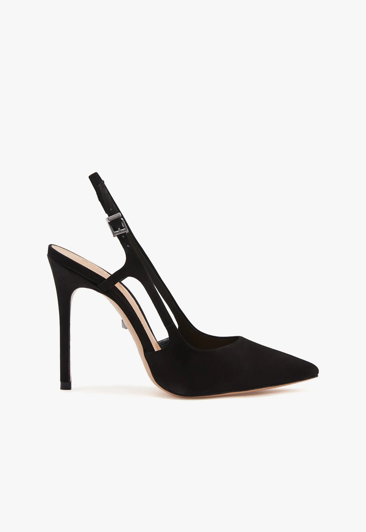 Boris Slingback Stiletto Pump Black Suede – SCHUTZ1