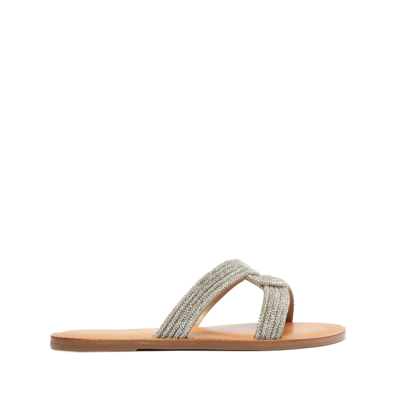 Rita Glam  Sandal Flats High Summer 23 5 Light Crystal Nubuck - Schutz Shoes