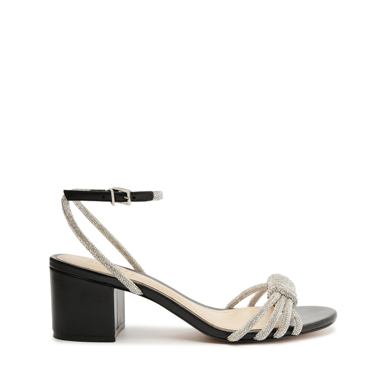 Jewell Mid Block Nappa Leather Sandal Sandals Fall 23 5 Black Nappa Leather - Schutz Shoes
