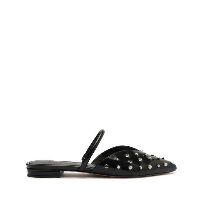 Gayle Leather Flat Flats FALL 23 5 Black Leather - Schutz Shoes