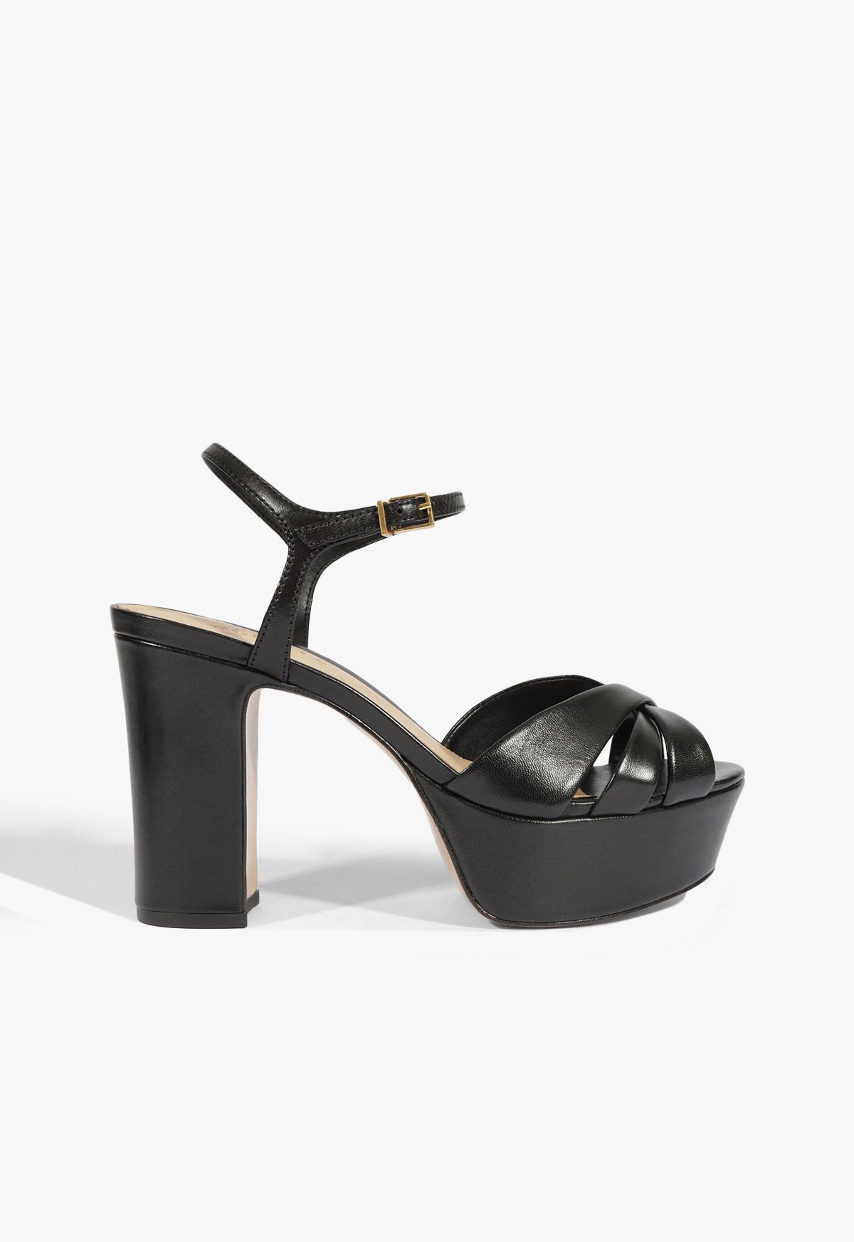 Keefa Platform Sandal | Black Leather - SCHUTZ