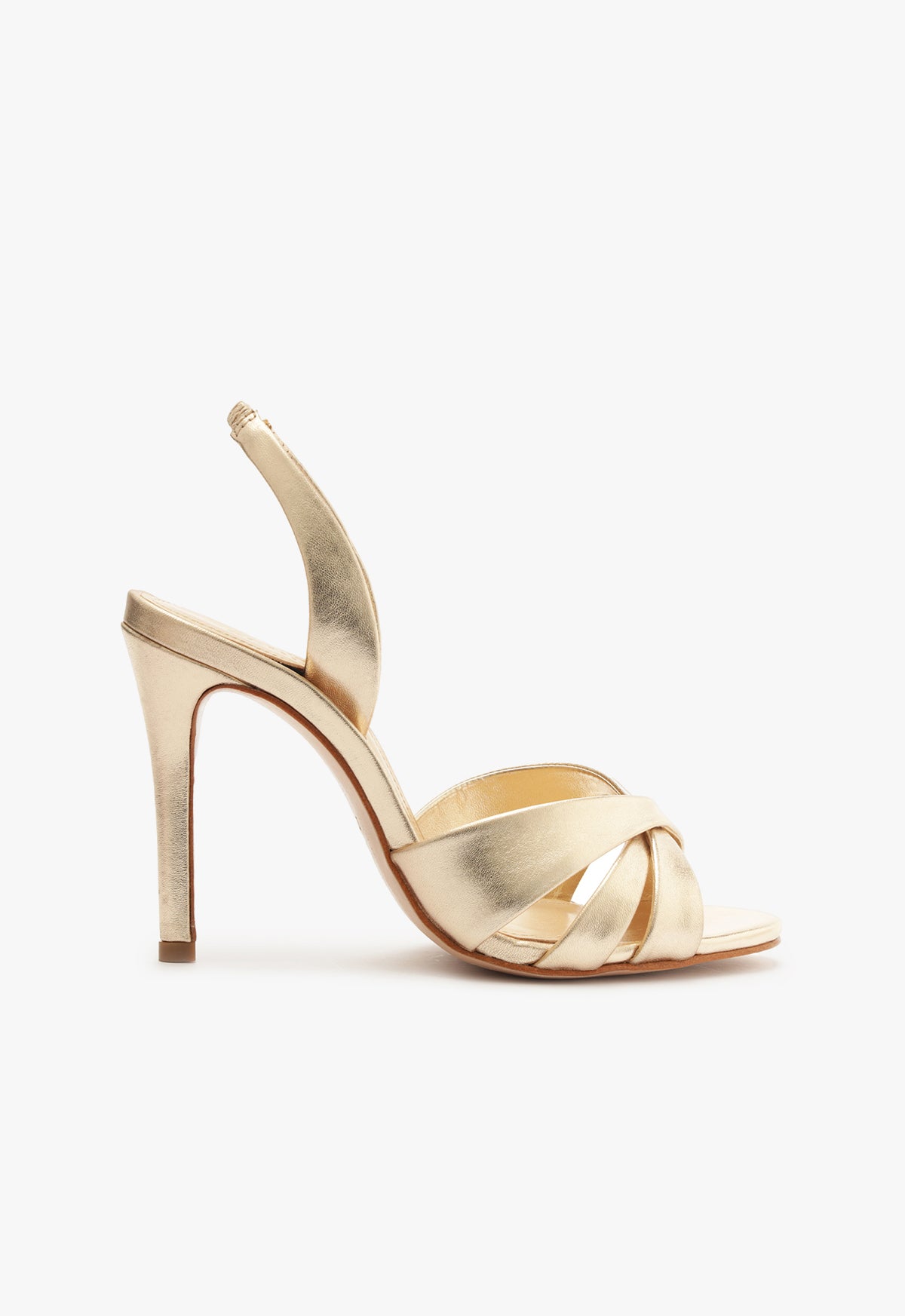 Slingback Gold Schutz Heels SCHUTZ SHOES Luriane Sandals Metallic
