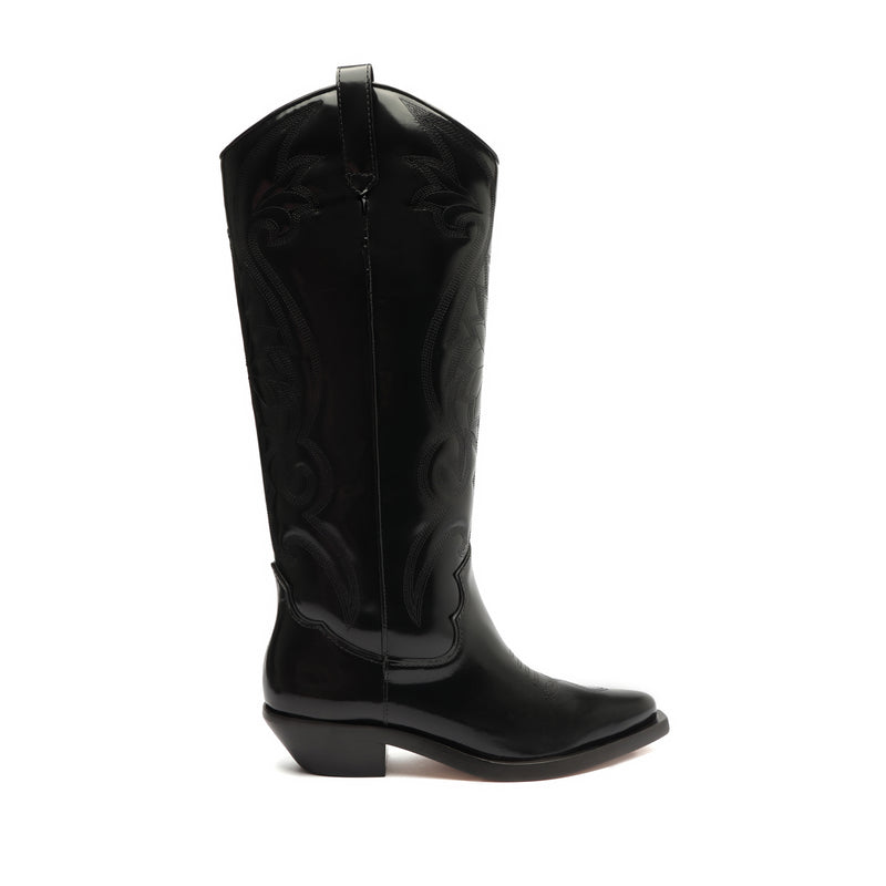 Zachy Up Leather Boot Boots Fall 23 5 Black Leather - Schutz Shoes