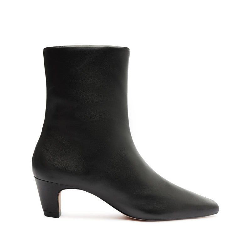 Dellia Nappa Leather Bootie Booties WINTER 23 5 Black Nappa Leather - Schutz Shoes