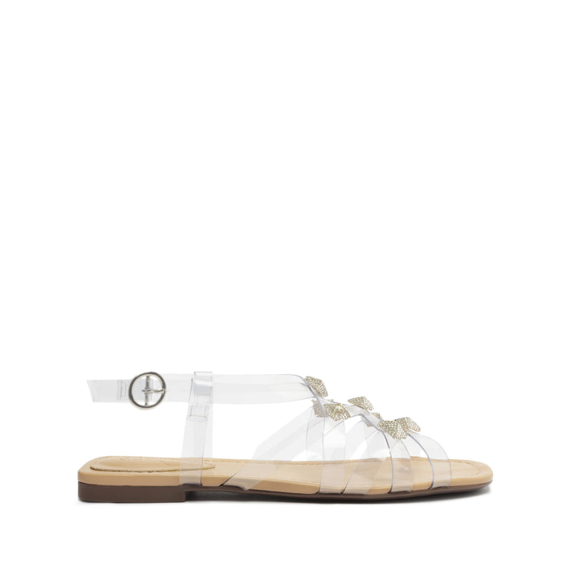 Georgia Sandal Flats High Summer 23 5 Light Beige Vinyl - Schutz Shoes