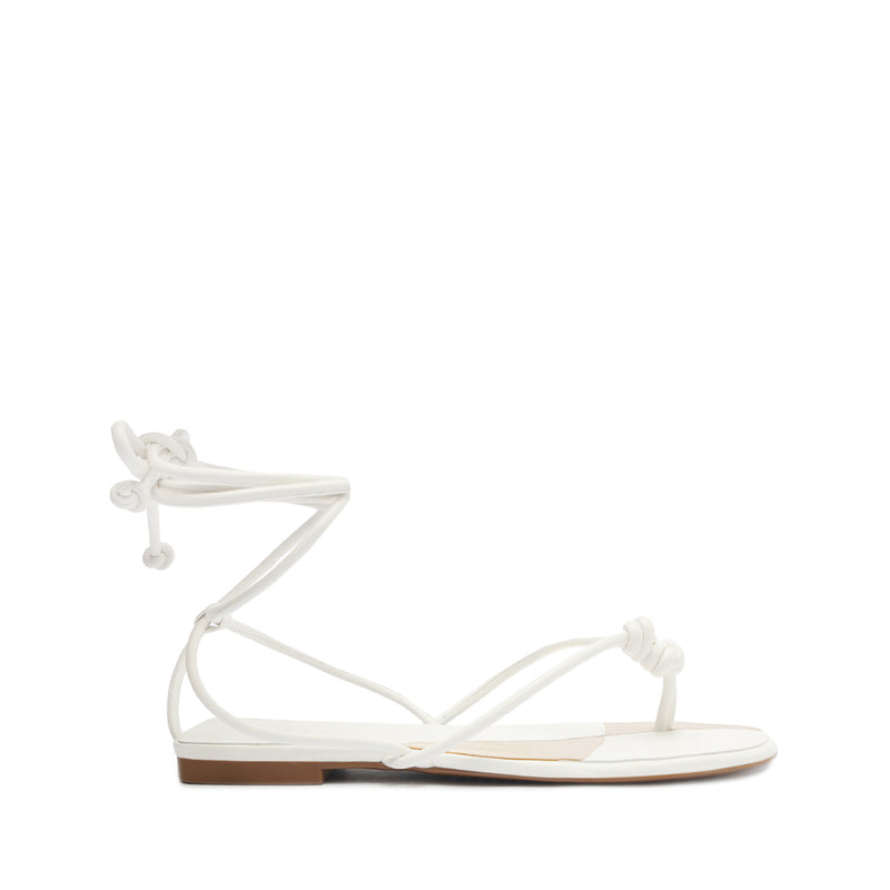Poppy Flat Sandal Flats High Summer 24 5 White Deluxe Nappa - Schutz Shoes