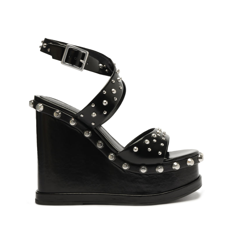 Lizzy Leather Sandal Sandals FALL 23 5 Black Leather - Schutz Shoes