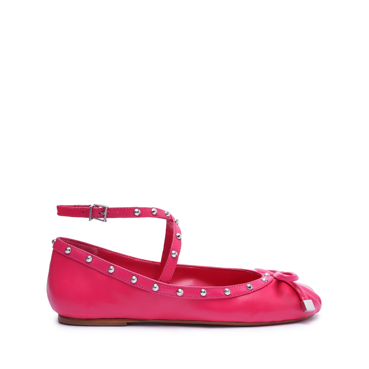 Larissa Nappa Leather Flat Flats FALL 23 5 Paradise Pink Nappa Leather - Schutz Shoes