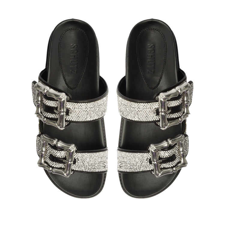 Enola Glam Sporty Leather Sandal Flats OLD    - Schutz Shoes