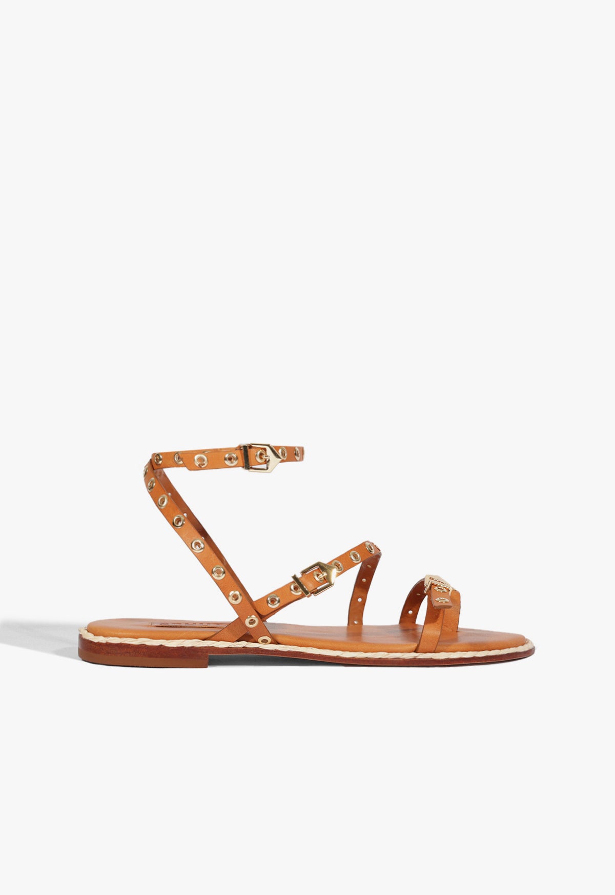 Flat Sandals Anette Sandal Annete Flat Sandal Brown Leather – SCHUTZ