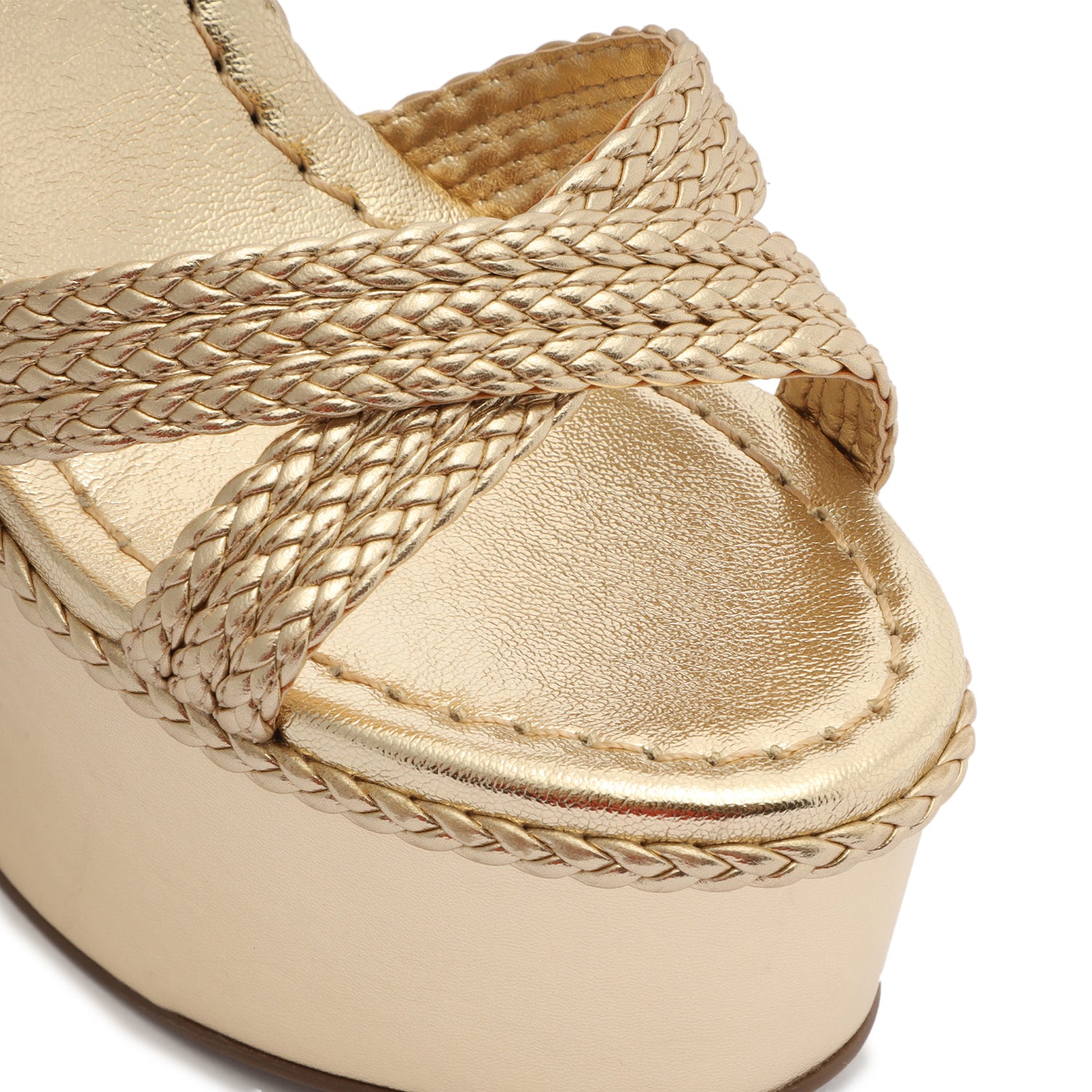 Karima Cutout Metallic Nappa Sandal Sandals OLD    - Schutz Shoes