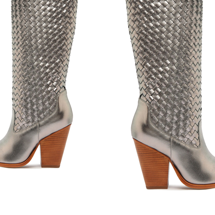 Ella Woven Metallic Leather Boot Boots SPRING 24    - Schutz Shoes