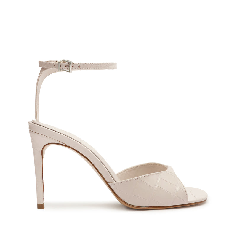Nora Sandal Sandals FALL 23 5 Pearl Crocodile-Embossed Leather - Schutz Shoes