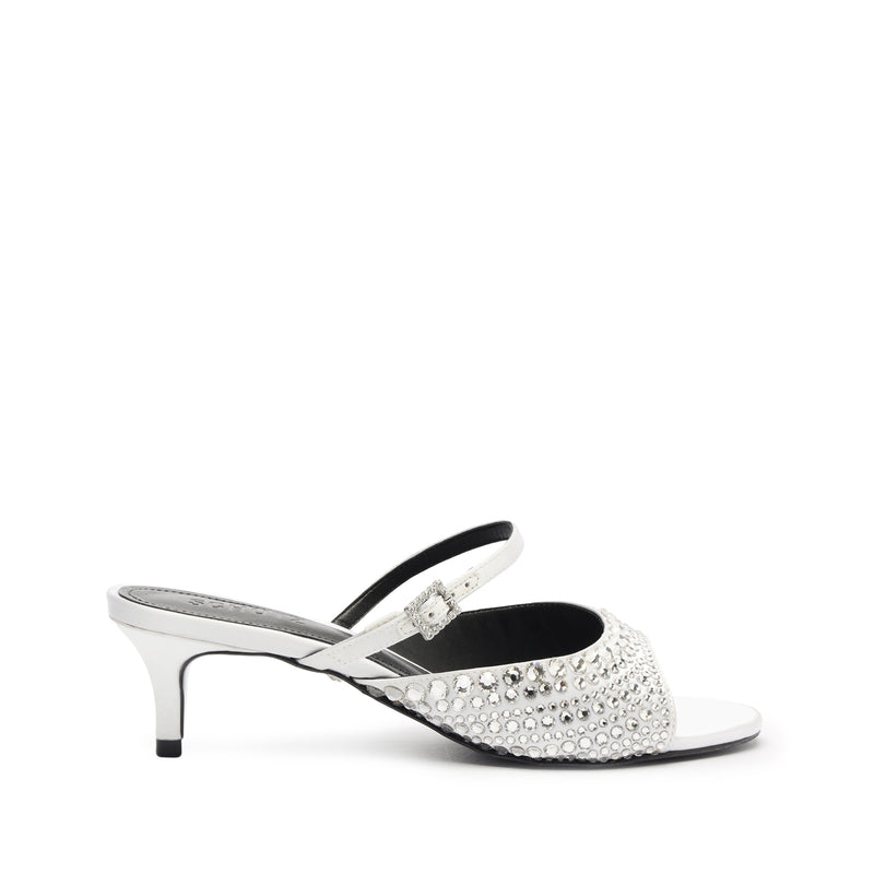 Louise Low Satin Sandal Sandals High Summer 24 5 White Satin - Schutz Shoes