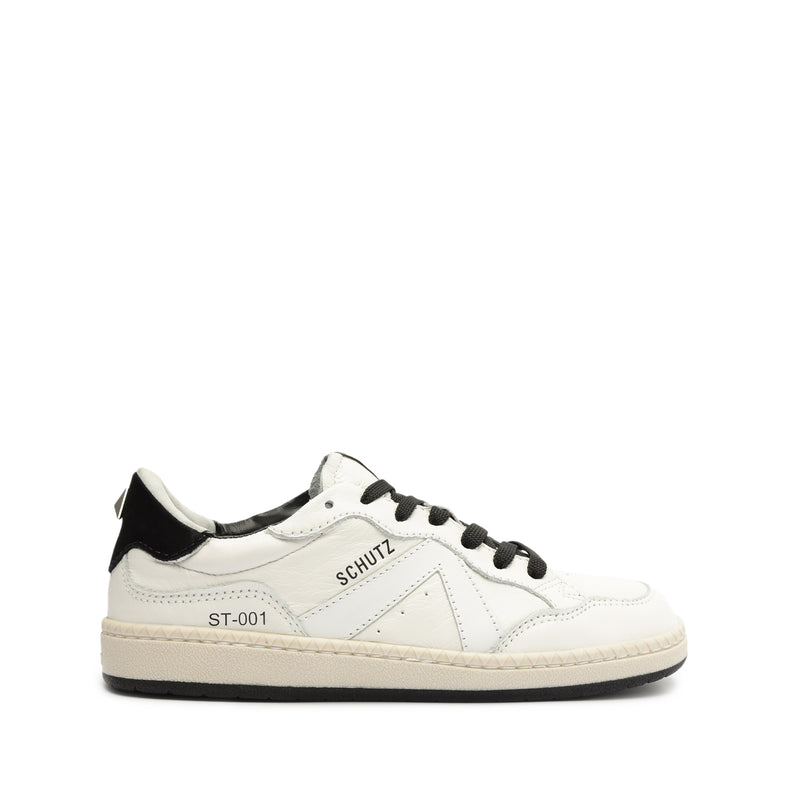 ST-001 Leather Sneaker Sneakers Spring 24 5 White Calf Leather - Schutz Shoes