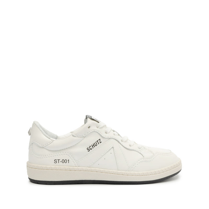 ST-001 Leather Sneaker Sneakers Spring 24 5 White Calf Leather - Schutz Shoes
