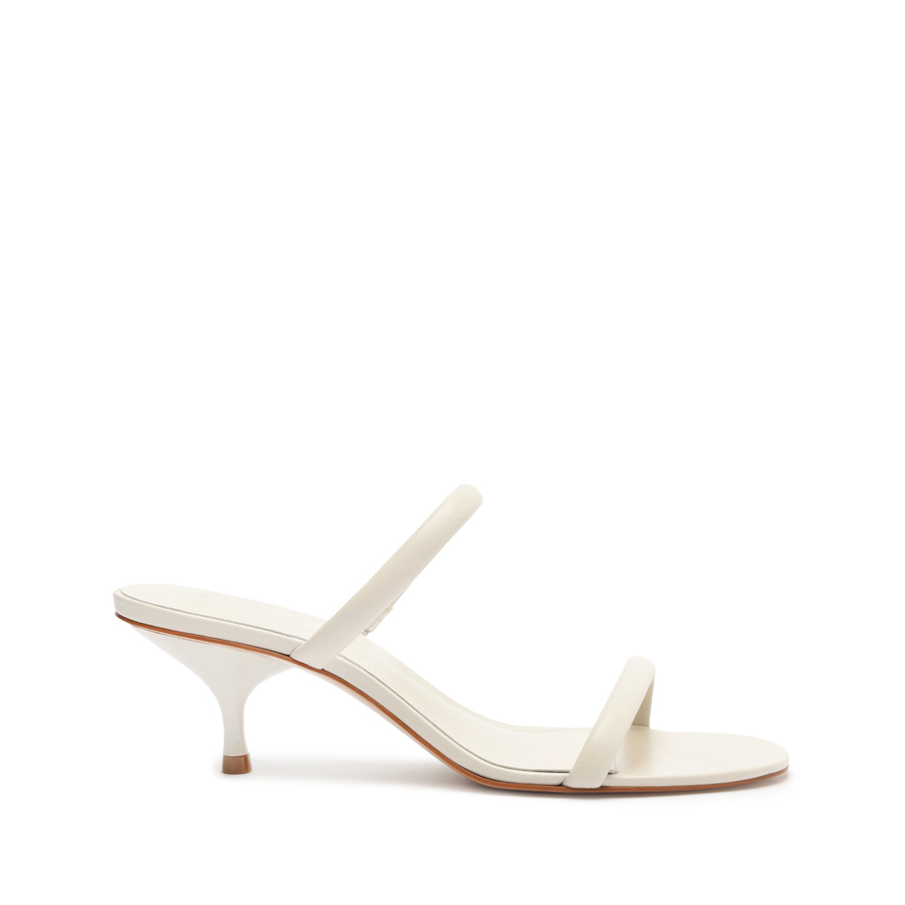 LEVA, White Nappa Leather Sandals