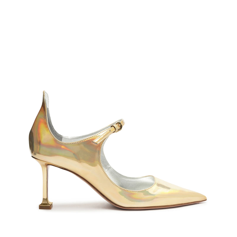 Elsa Pump Pumps Fall 23 5 Holographic Gold Specchio - Schutz Shoes