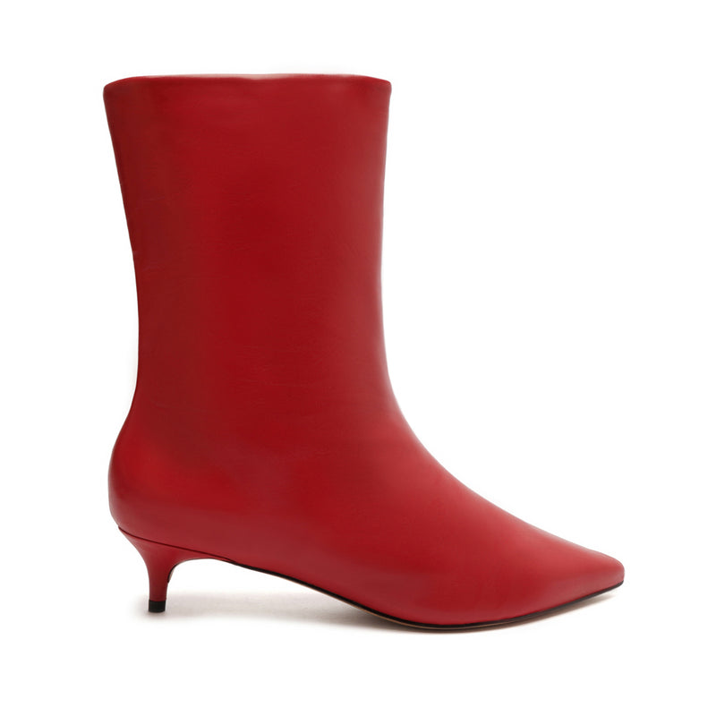 Gail Nappa Leather Bootie Booties Fall 23 5 Red Nappa Leather - Schutz Shoes
