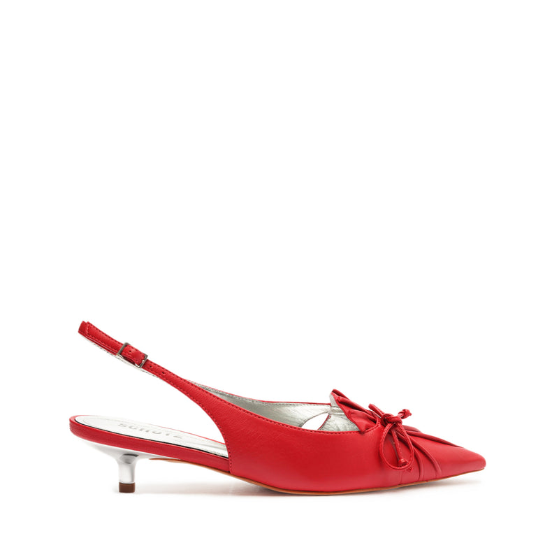 Zane Leather Pump Pumps Fall 23 5 Red Nappa Leather - Schutz Shoes