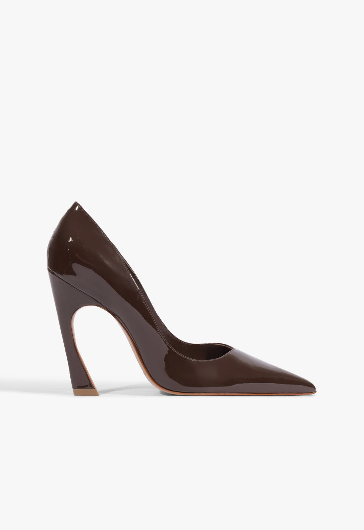 womens brown dress shoes heels Women's Had To Be There Mocha Brown Patent Faux Leather T-Strap Heels | Size: 9
