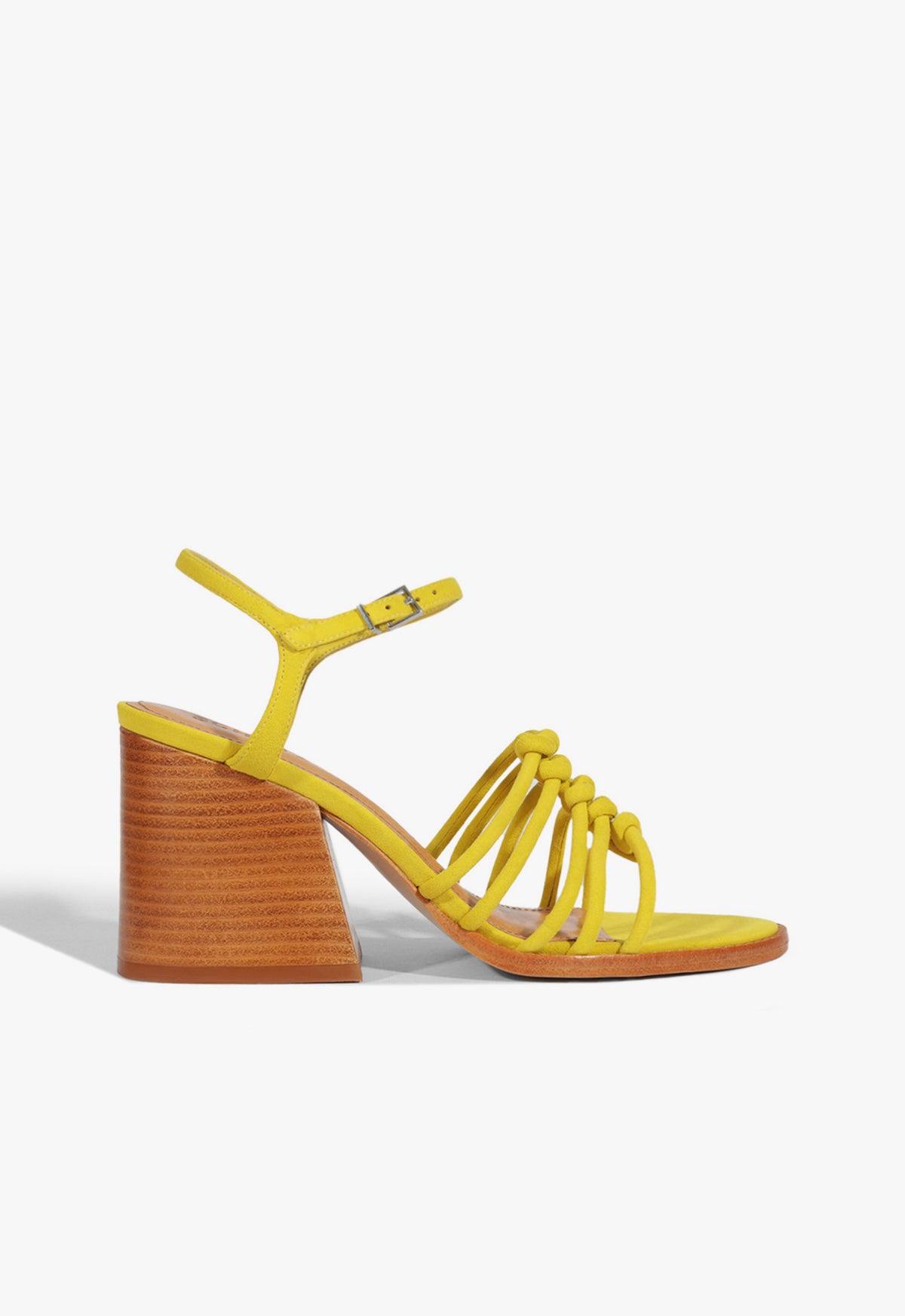 Sandy Block Sandal Yellow Suede – SCHUTZ - Main Image