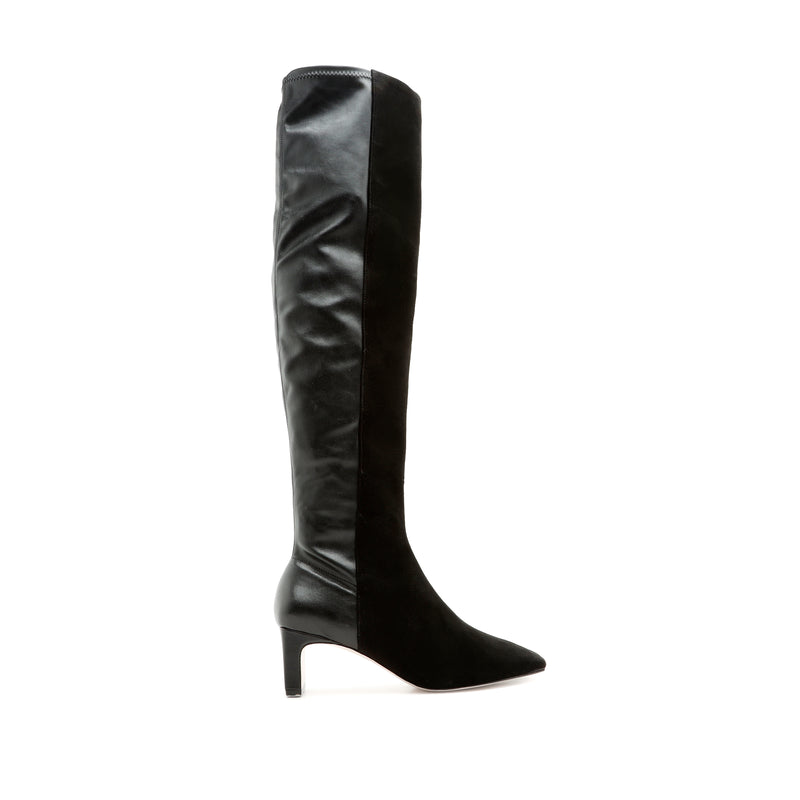 Donata Boot Boots WINTER 23 5 Black Suede & Leather - Schutz Shoes