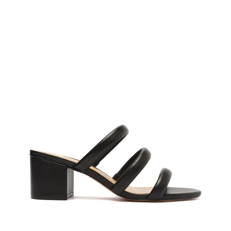 Olly Mid Block Nappa Leather Sandal Sandals Pre Fall 22 5 Black Nappa Leather - Schutz Shoes