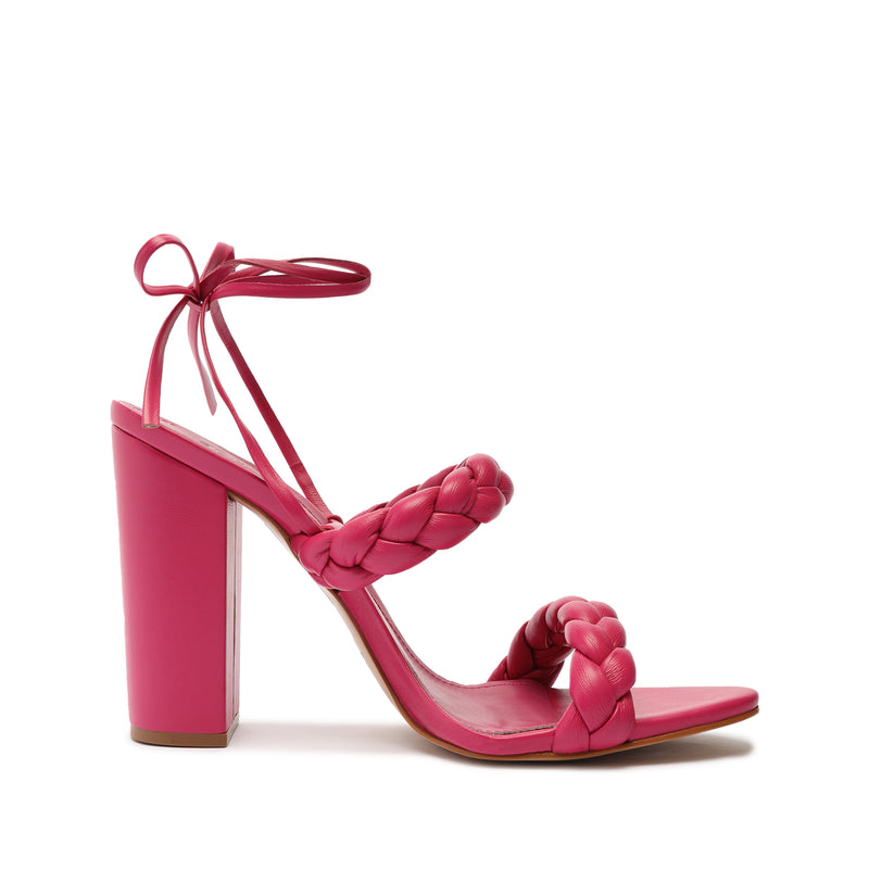 Zarda High Block Sandal Sandals Sale 5 Hot Pink Faux Leather - Schutz Shoes