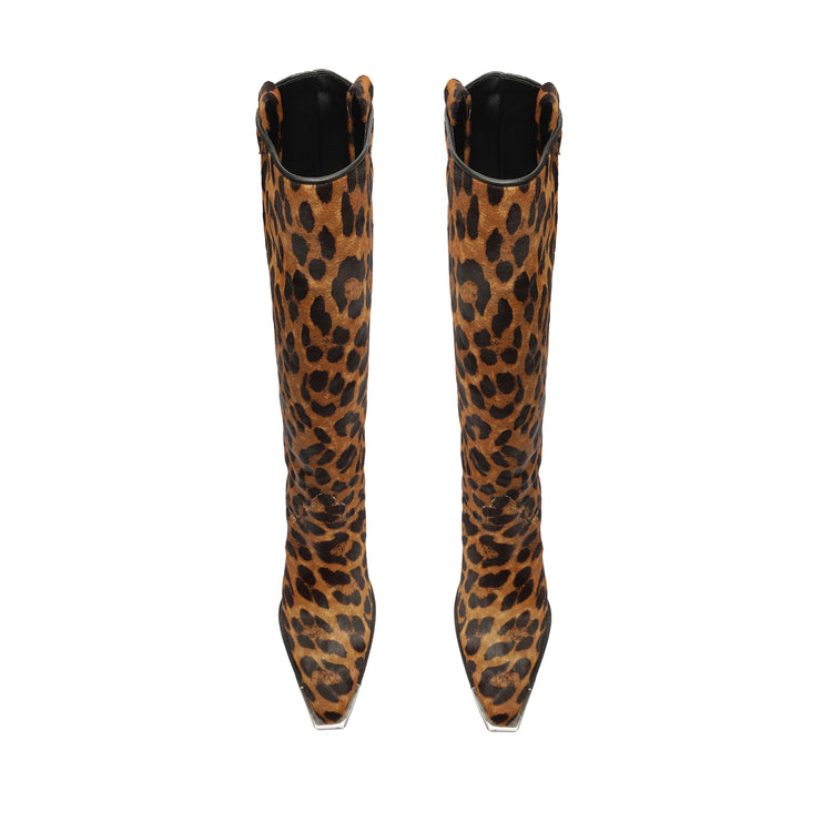 Tessie Wild Up Leopard-Printed Leather Boot Boots OLD    - Schutz Shoes