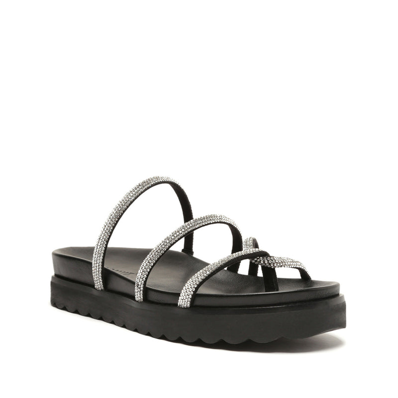 Phoebe Sporty Nappa Leather Sandal Flats Spring 23    - Schutz Shoes