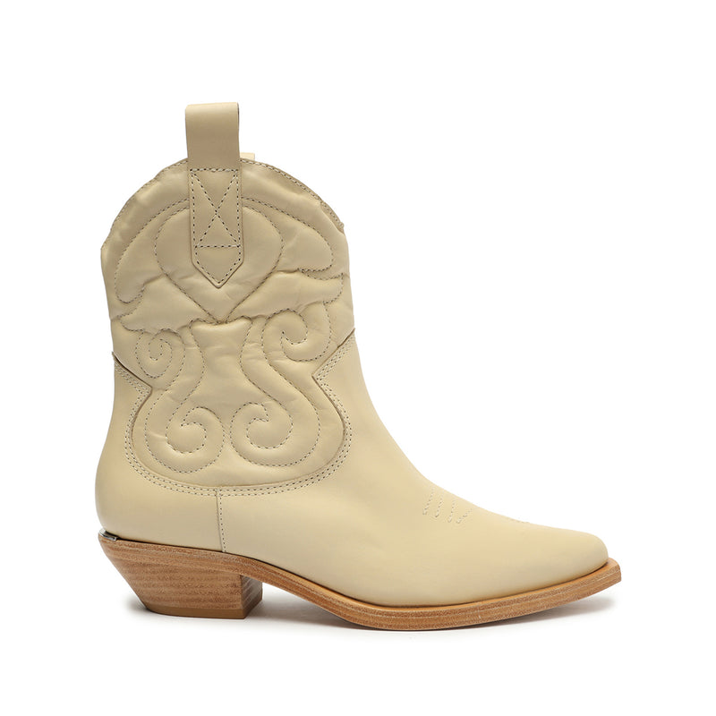 Zachy Leather Bootie Booties PF Capsule 22 5 Eggshell Leather - Schutz Shoes