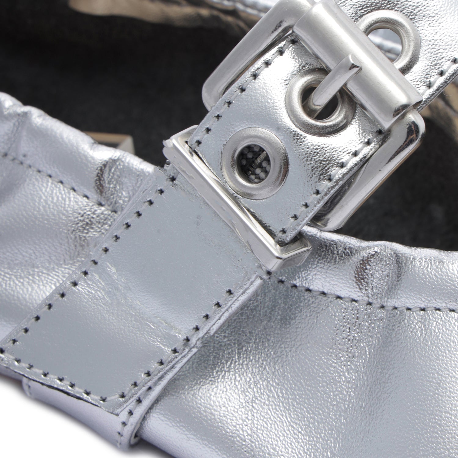 Calita Metallic Leather Flat Flats Pre Fall 23    - Schutz Shoes