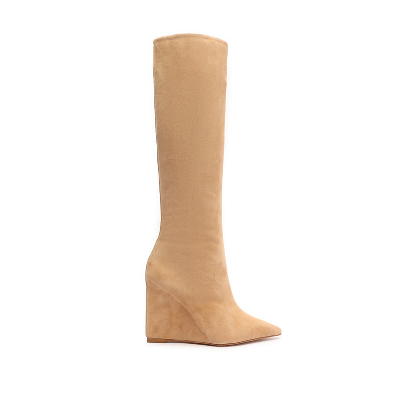 Asya Up Suede Boot Boots Fall 23 5 True Beige Suede - Schutz Shoes