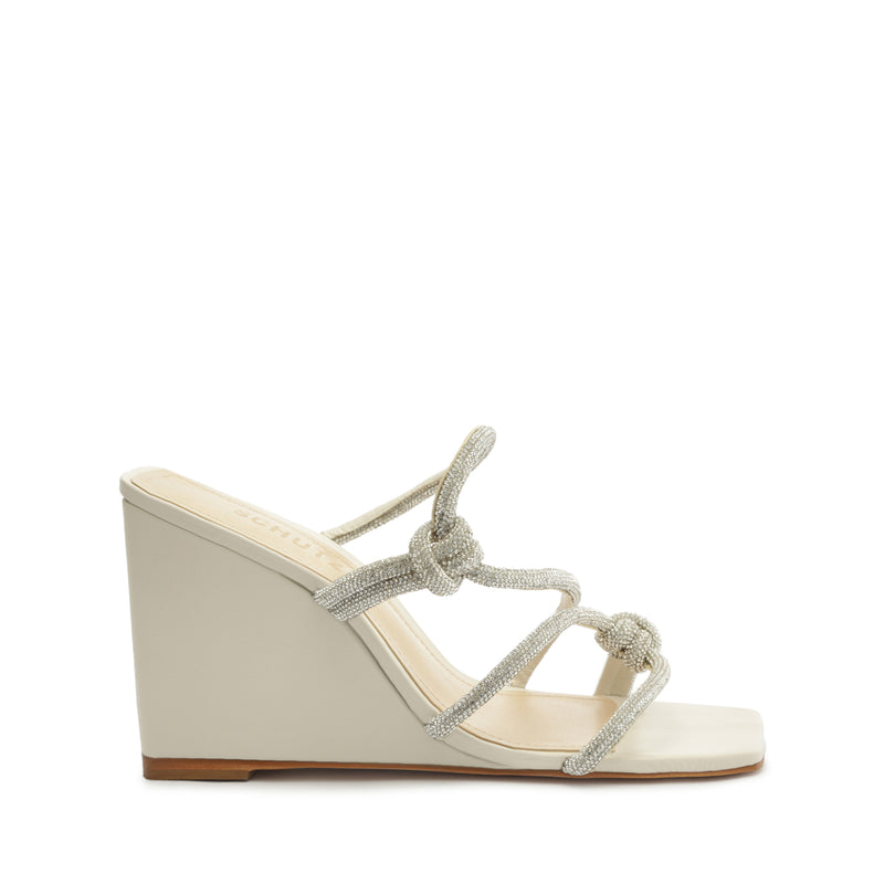 Lauryn Leather Sandal Sandals Fall 23 5 Pearl Leather - Schutz Shoes