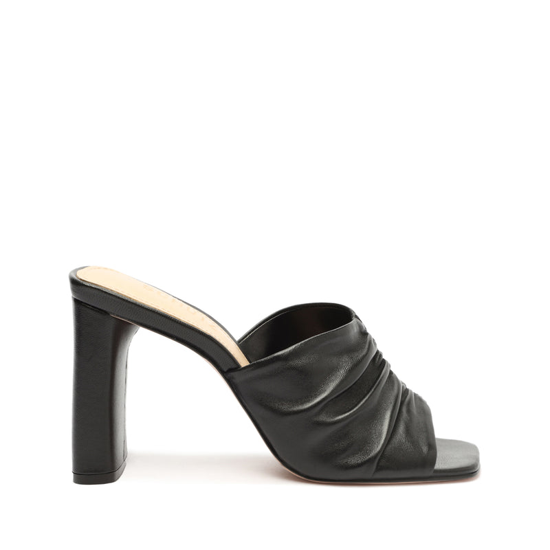 Mallory Leather Sandal Sandals Fall 23 5 Black Nappa Leather - Schutz Shoes
