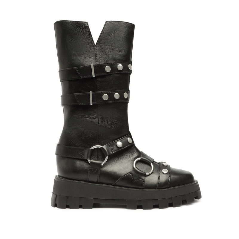 Iggy Leather Boot Boots Open Stock 5 Black Leather - Schutz Shoes