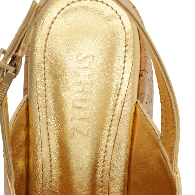 Velma Metallic Leather Sandal Sandals OLD    - Schutz Shoes