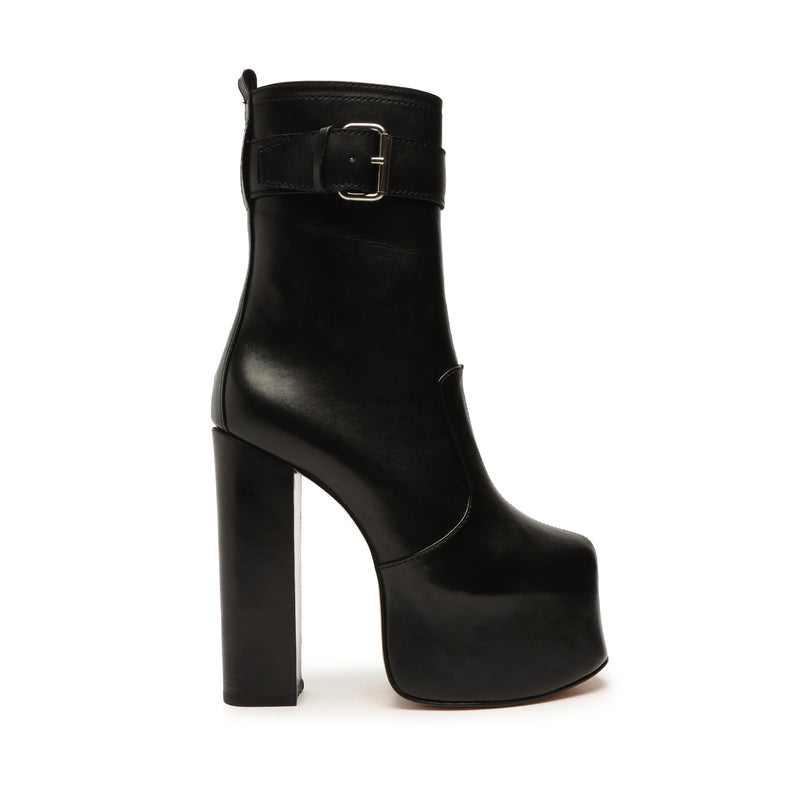 Aberdeen Buckle Bootie Booties Fall 22 5 Black Faux Leather - Schutz Shoes