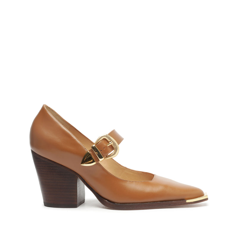 Jeane Leather Pump Pumps Open Stock 5 New Wood Leather - Schutz Shoes