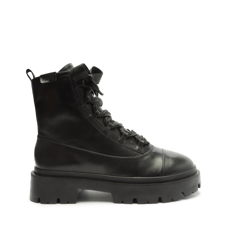Kaile Leather Bootie Booties Fall 23 5 Black Atanado Prime Leather - Schutz Shoes