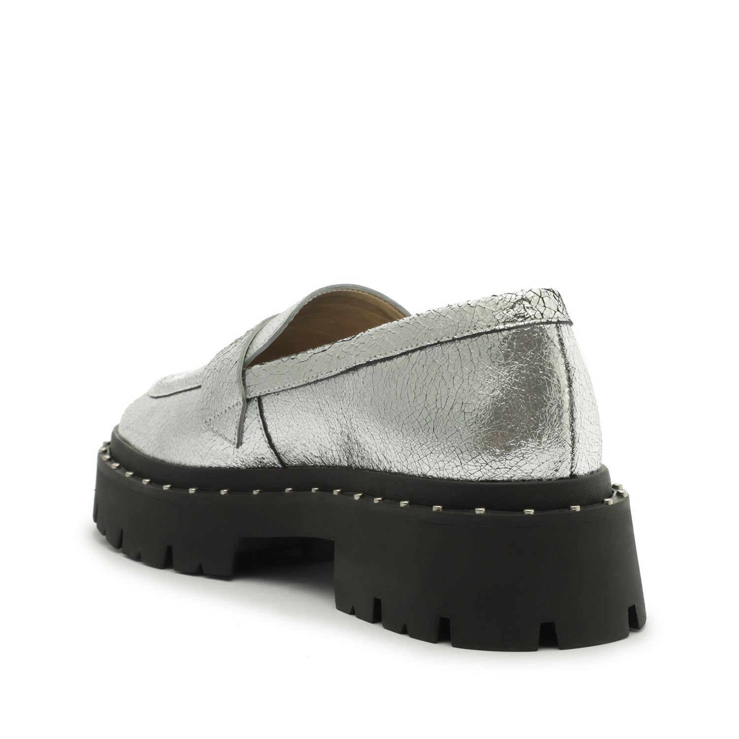 Christie Studs Crackled Leather Flats FALL 23    - Schutz Shoes