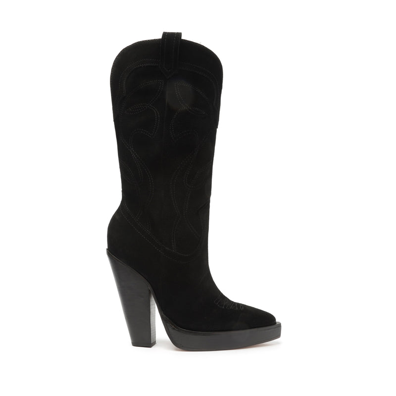 Meggy Suede Boot Boots Fall 23 5 Black Suede - Schutz Shoes