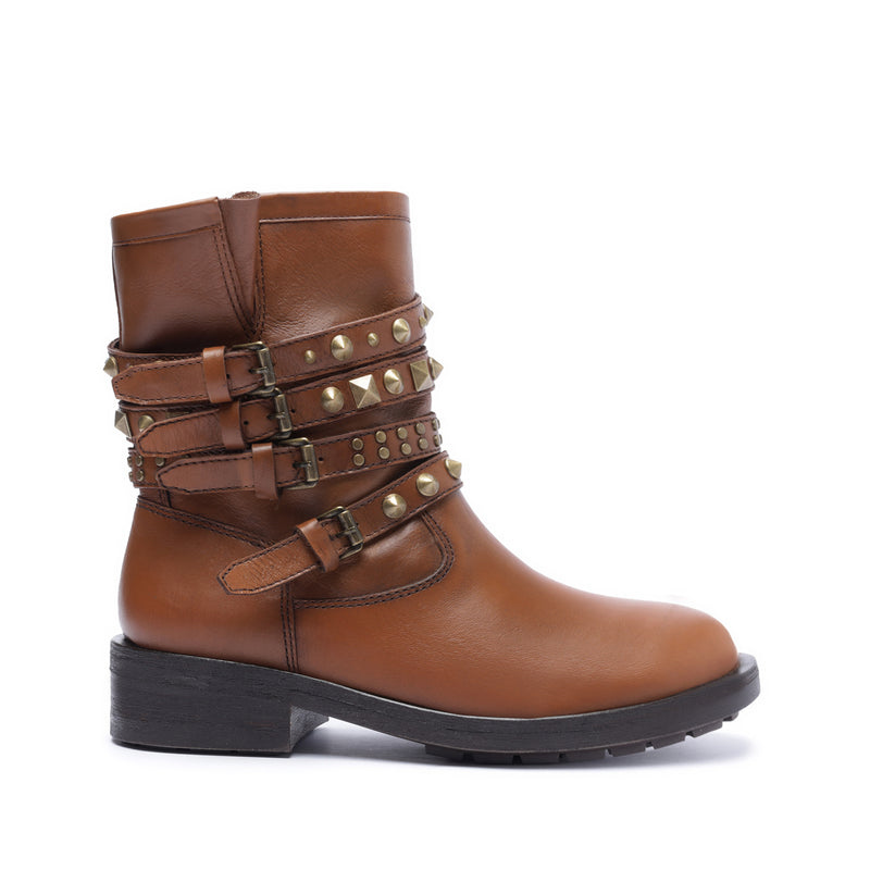 Luizia Graxo Leather Bootie Booties Pre Fall 23 5 Honey Peach Graxo Leather - Schutz Shoes