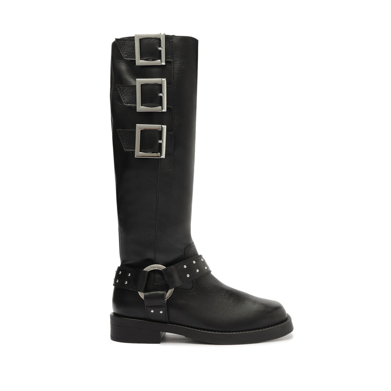 Luccia Buckle Graxo Leather Boot Boots Pre Fall 23 5 Black Graxo Leather - Schutz Shoes