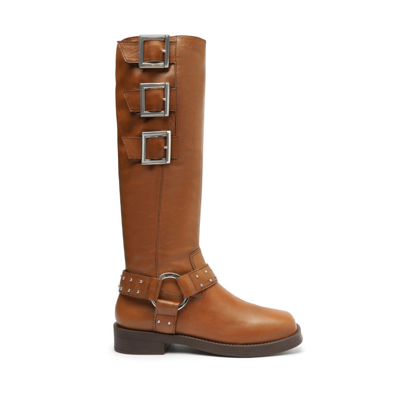 Luccia Buckle Graxo Leather Boot Boots Pre Fall 23 5 Honey Peach Graxo Leather - Schutz Shoes