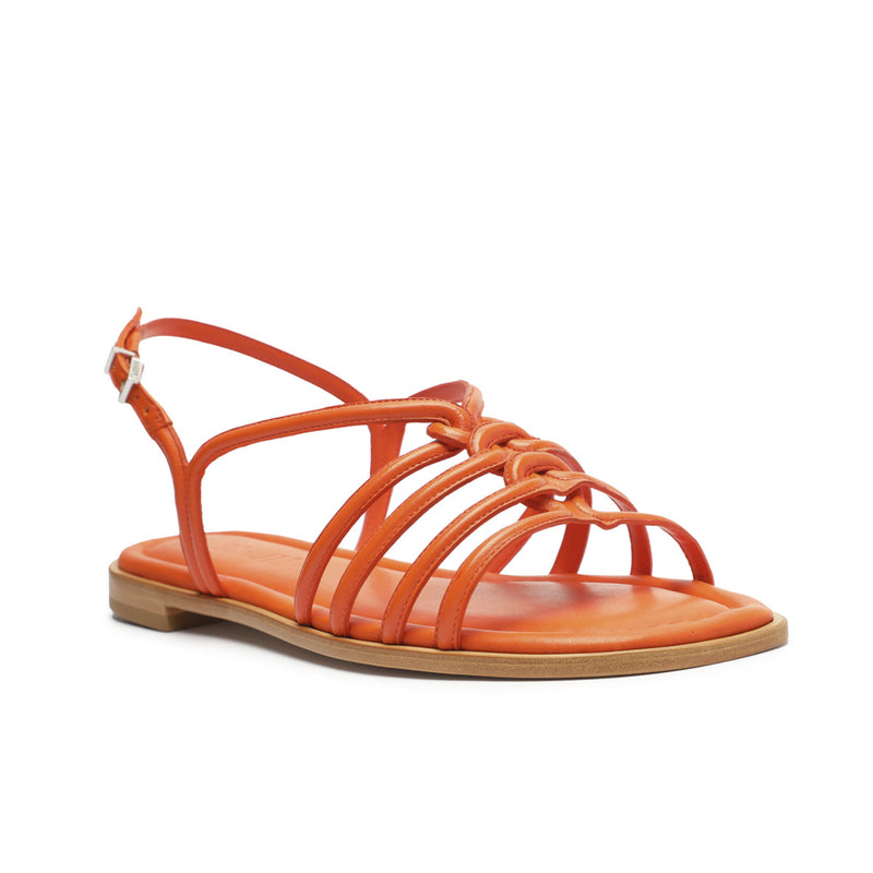 Octavia Calf Leather Sandal Flats Spring 23    - Schutz Shoes