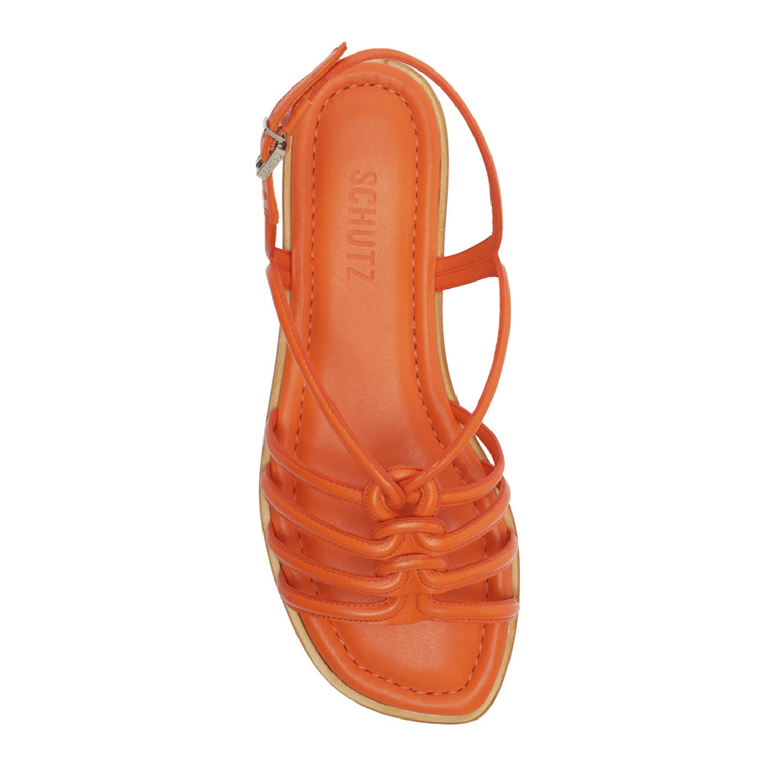 Octavia Calf Leather Sandal Flats OLD    - Schutz Shoes