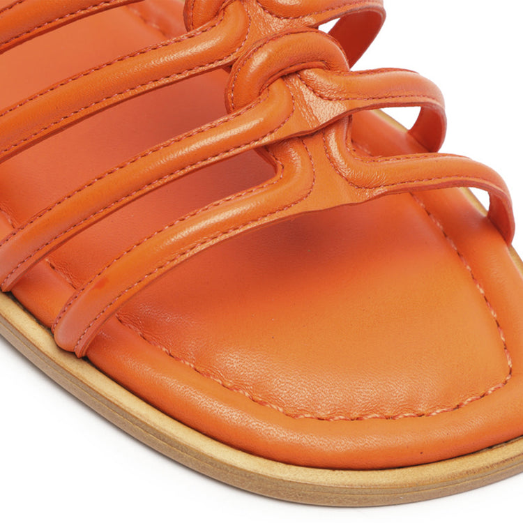 Octavia Calf Leather Sandal Flats OLD    - Schutz Shoes